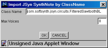 import synth note dialog