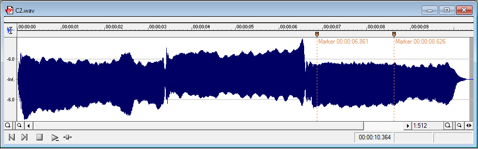 sound file with markers for looping